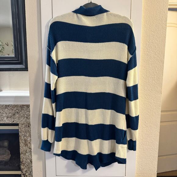 Free People FP Beach Picnic Striped Linen Cotton Sweater Knit Romper XS - Picture 6 of 9